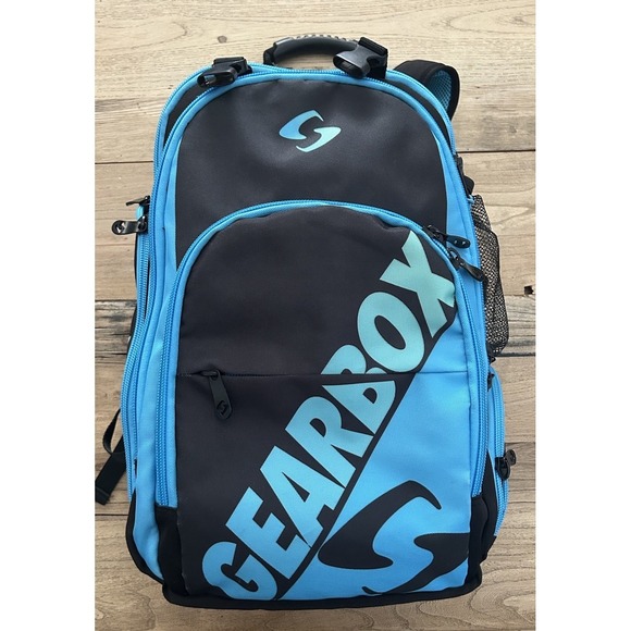 Gearbox Core Court Pickleball Backpack 22 Black Blue EUC Clean